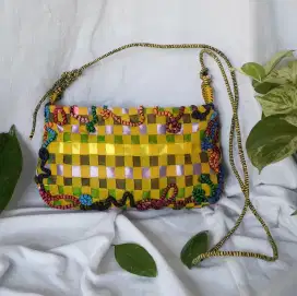 LIMITED EDITION! Dijual tas Handmade Selempang Handmade Kuning Ceria