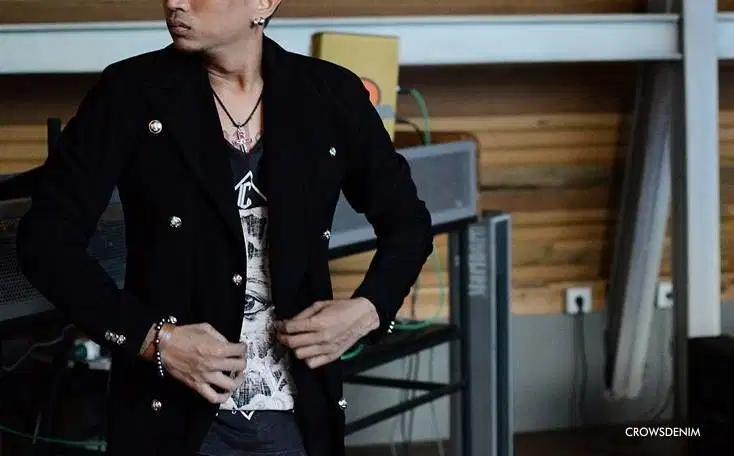 Jas Blazer Many Button Casual Formal Black Style - SK36