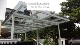 Canopy alderon, solarflat,canopy kaca,konstruksi baja,bj ringan dll