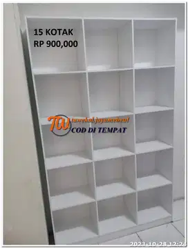 RAK SERBAGUNA RAK KANTOR ARSIP BUKU RAK LAUNDRY MODEL 15 DAN 12 KOTAK