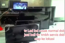 Terima TV led LCD rusak normal dsb