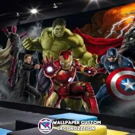 Wallpaper Dinding Murah Motif Avengers 3D