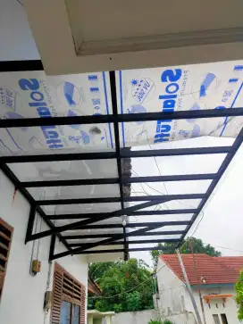 Kanopi trend lampung atap kaca,solarflat,alderon,spandek,dll..