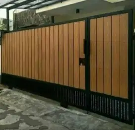 Pagar serat kayu GRC