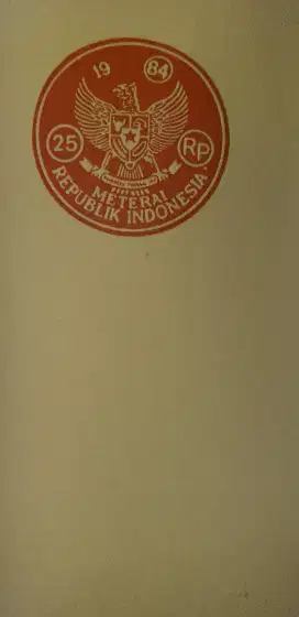 Kertas bermeterai thn 1984 Rp 25,-