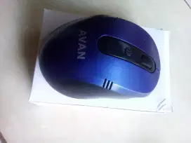 Mouse Wireless 2.4GHz Hitam Biru