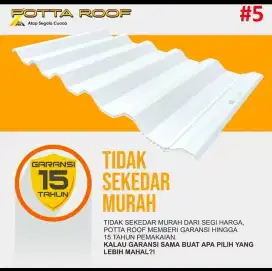 Kanopi Atap upvc atap pvc pottaroof bukan rooftop alderon