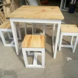 1set meja kafe jati Belanda