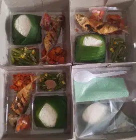 Paket nasi kotak ikan nila nasi box catering siap kirim