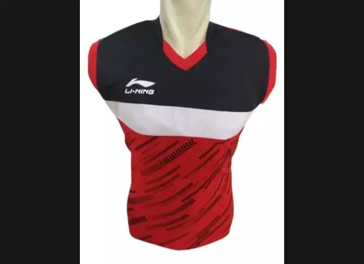 Jersey kaos baju singlet lining red