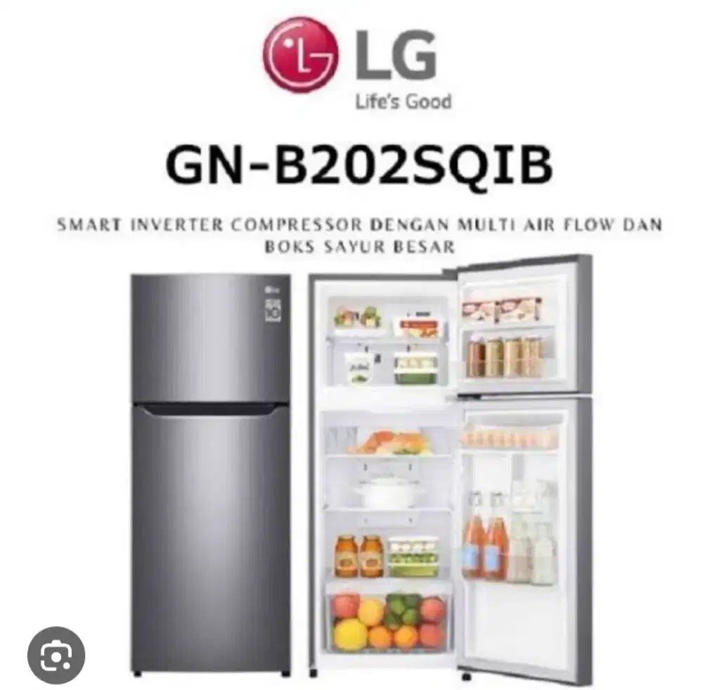 CASH / KREDIT - kulkas LG inverter 2 pintu 202 sqib