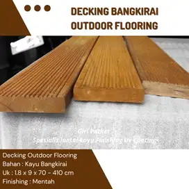 decking bangkirai | lantai teras | lantai taman | kolam | pagar