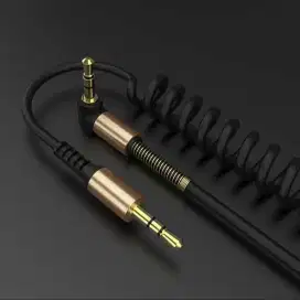 KABEL AUDIO / AUX 3.5MM MALE TO AUDIO MALE SPRING JACK L 1.5 METER