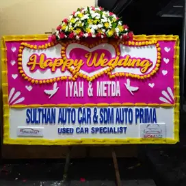 Bunga papan happy wedding HW037