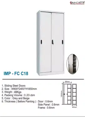 FILING CABINET BESI PINTU SLIDING C18