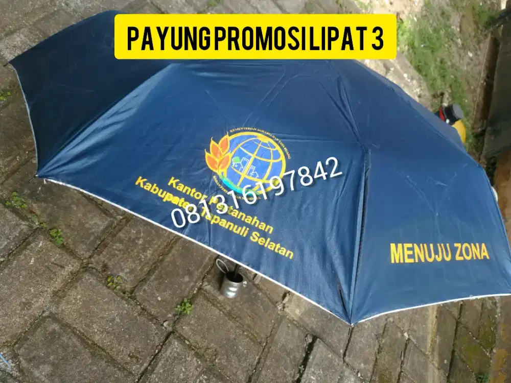 Custom Payung Lipat Promosi Payung Golf Sablon Logo
