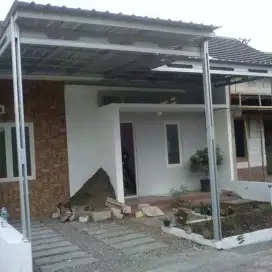Kanopi rangka galfalum atap spandek