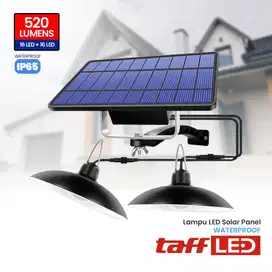 taffled lampu led solar panel outdoor waterproof two light white