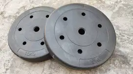1 Set Dumbbell Plate / Barbel Plate 15Kg x 2 (Total 30Kg)