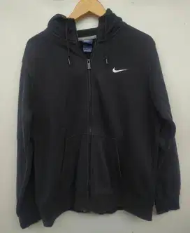 Hoodie Zipper Nike Original Black Size L