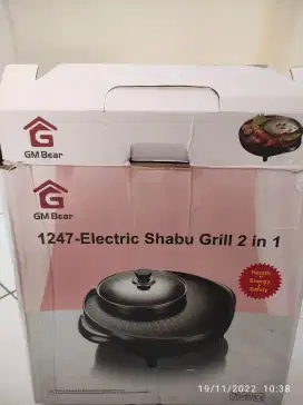 1247 Electric Shabu Grill 2 in 1 GM Bear BU