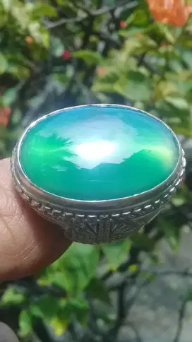 Jual Batu Cincin Natural Green Chalcedony Super sekali Istimewa