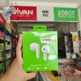 Headset Bluetooth ROBOT T60 TWS murah meriah (Rave Cell Sako)