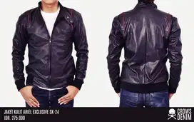 Jaket Kulit, Jaket Kulit Pria, Jaket Kulit Ariel Hitam, Jaket Bikers