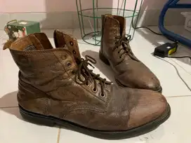 CLARK VINTAGE LEATHER BOOTS SIDE ZIPPER