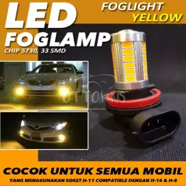 Lampu LED Mobil H11 Foglamp warna kuning harga sepasang