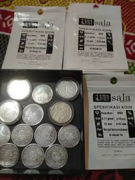 Perak 1 Dirham dijual paket 13 koin.