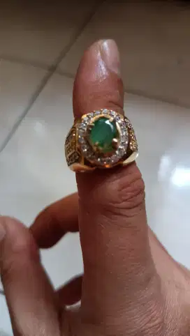 Dijual Cincin Permata Natural Zamrud Colombia, nego..Terimakasih OLX