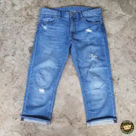 Celana Jeans Uniqlo Blue Washed