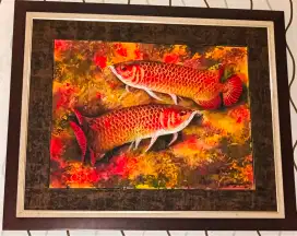2 buah Lukisan ikan AROWANA/ARWANA