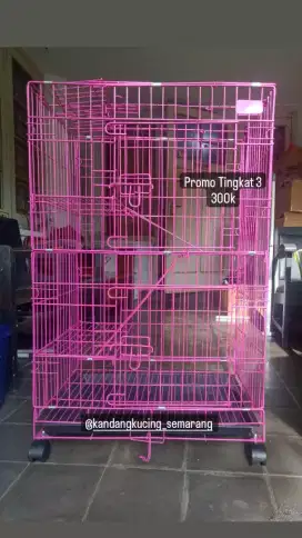 KANDANG KUCING LIPAT TINGKAT 3