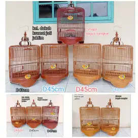 Sangkar Poksay bahan bambu list acrilic