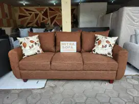 Sofa 3 ddkn warna Bisa Custom +bantal besar,Kredit Mitra Sofa Ramayana