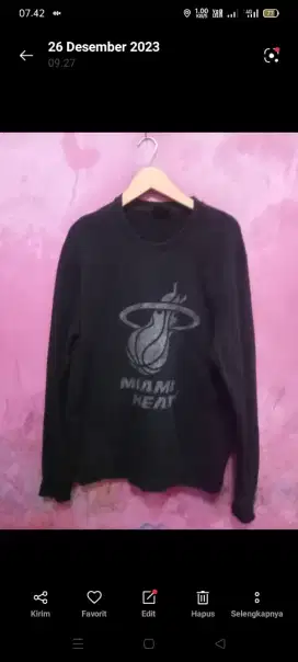 Bismillah, dijual Hoodie Miami Heat NBA original