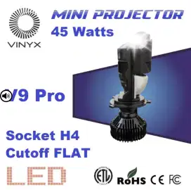 Lampu Led VINYX V9 PRO 45 Watt Projie H4 Mini Projector Mobil Motor