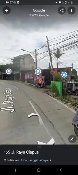 Jual murah turun harga gudang, jalan raya ciapus,bs dibangun kios ruko