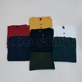 BAJU KAOS POLOS HENLEY COMBED 30’s ? PREMIUM QUALITY (XXL ONLY)