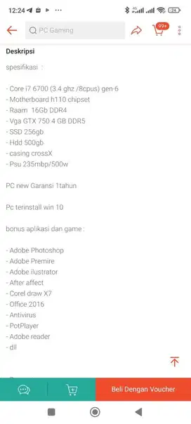 PC GAMING CORE I7 6700