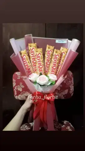 Buket bunga dan coklat