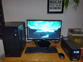 Rakitan PC i5 Fullset Kndsi BARU + UPS utk sekolah, rumah & kantor