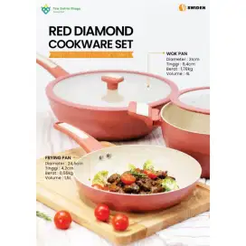 Swiden Red Diamond Cookware Set