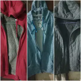 hoodie uniqlo sherpa dan nike like new sz M-L