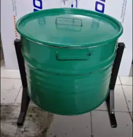 Tong sampah drum single 100 liter