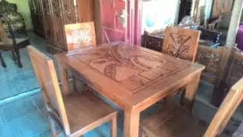 Meja makan full jati