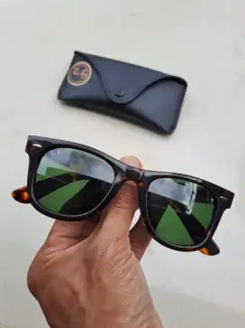 Kacamata Ray-Ban wayfarer frame tortoise kaca hijau sz 50