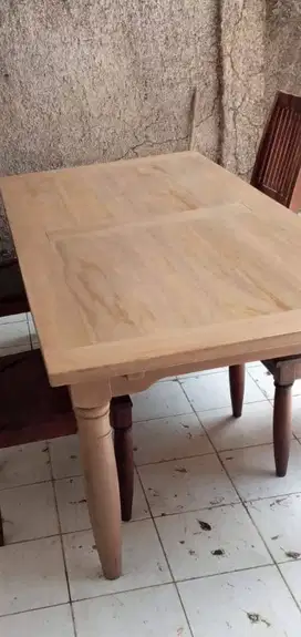 meja makan kayu jati asli